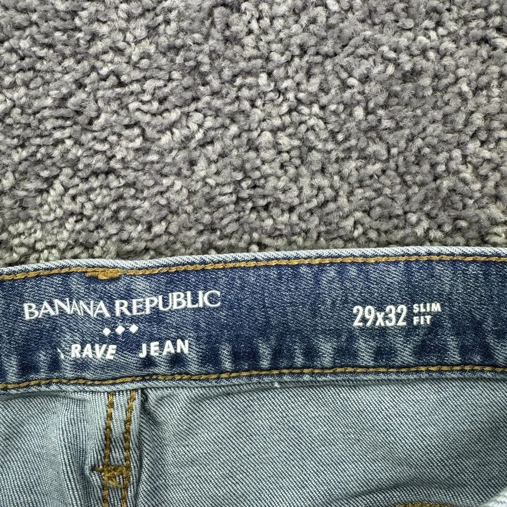 Banana Republic Travel Jeans Mens 29x32 Blue Slim Straight Light Wash